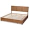 Baxton Studio Lisa Modern Ash Walnut Brown Finished Wood King Size 3-Drawer Storage Bed 180-9427-9622-Zoro - alternate 5